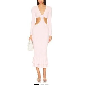 LOVERS AND FRIENDS 
Wrenna Rosette Midi Dress